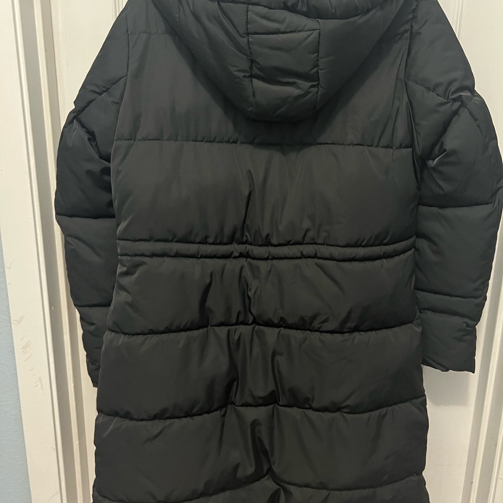 Steve Madden Black Hooded Puffer Jacket - Picture 4 of 4
